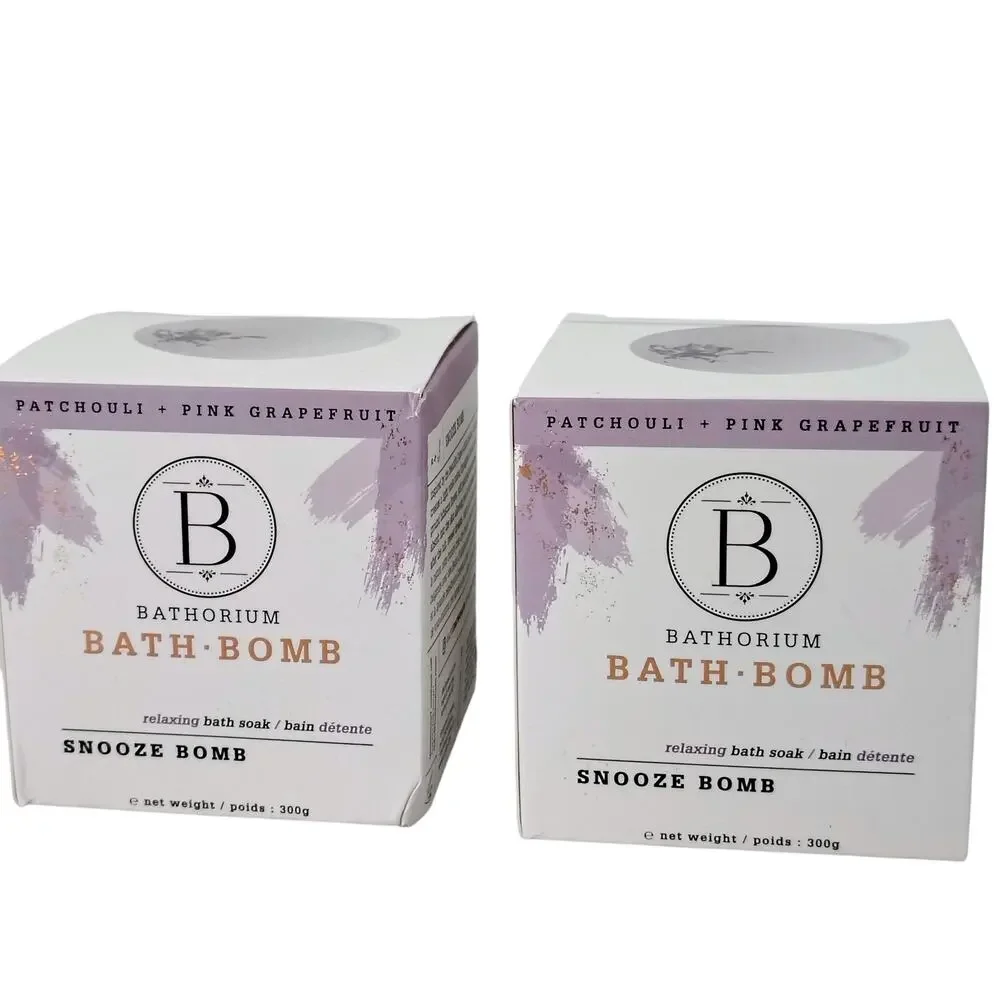 2 Bathorium Crush Patchouli Pink Grapefruit Relaxing Bath Soak Bath Bomb 300g
